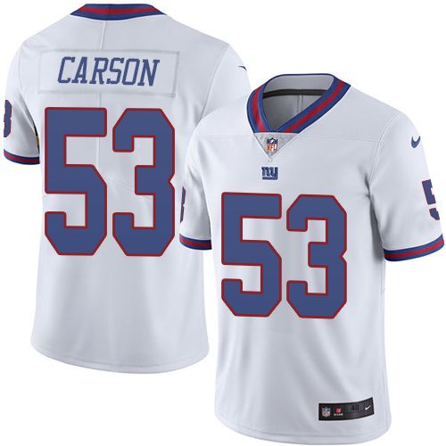 Men New York Giants 53 Harry Carson Nike White Limited NFL Jersey